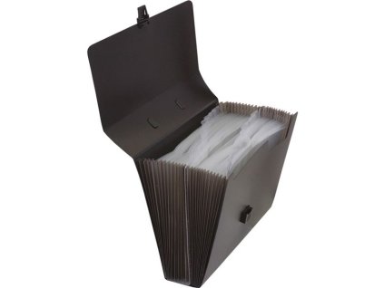 Aktovka na dokumenty Donau - A4, plastová, černá