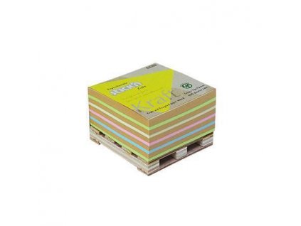 Samolepicí bloček "Kraft Cube", mix barev, 76x76 mm, 400 listů, mini paleta STICK N 21817
