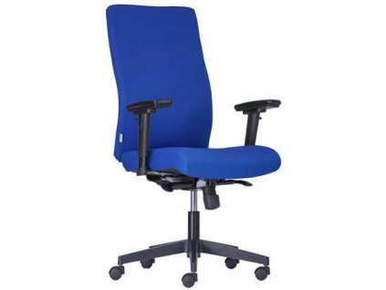 Kancelářská židle "BOSTON", modrá, černý kříž, čalouněná