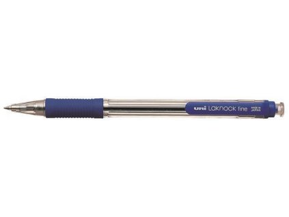 Kuličkové pero "SN-101 Laknock Fine", modrá, 0,4mm, stiskací mechanismus, UNI