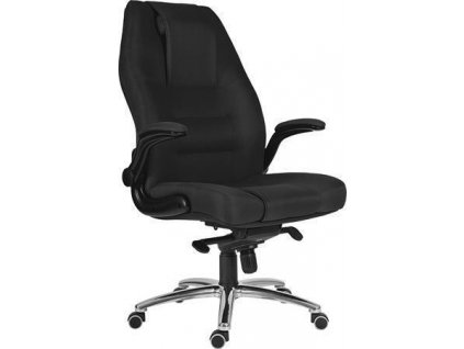 Manažerská židle "MARKUS", černá, textilní, chromovaná základna