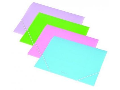 Desky s gumičkou, 15mm, PP, A4,  pastelová zelená, PANTA PLAST