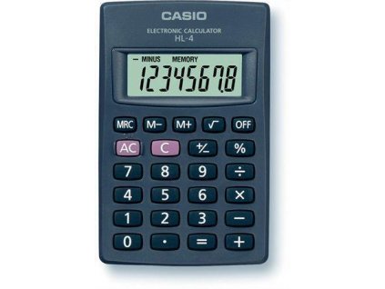 Kalkulačka kapesní, 8místný displej, CASIO "HL-4T"