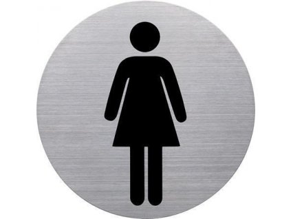 Piktogram dámské toalety, nerez, HELIT