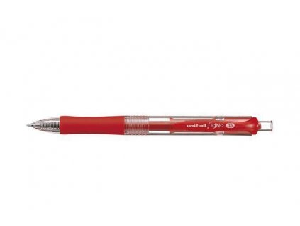 Gelové pero "UM-152", červená, 0,3mm, stiskací mechanismus, UNI