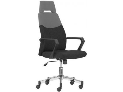 Kancelářská židle "STERLING", černa a šedá, otočná, chrom