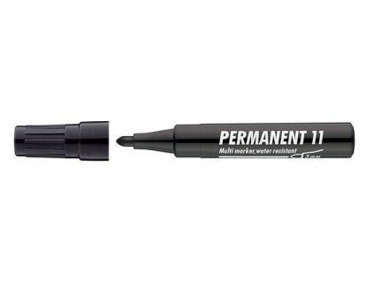Permanentní popisovač "Permanent 11", černá, 1-3mm, kuželový hrot, ICO
