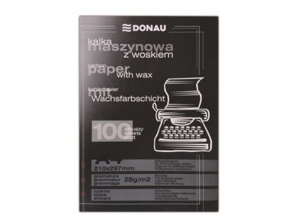 Průpisový papír, černý, pro psací stroj, A4, 100 listů, DONAU