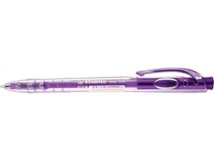 Kuličkové pero "Liner 308", fialová, 0,3mm, stiskací mechanismus, STABILO