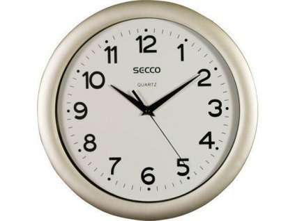 Nástěnné hodiny "Sweep Second", rám - imitace dřeva, 28,5 cm, SECCO