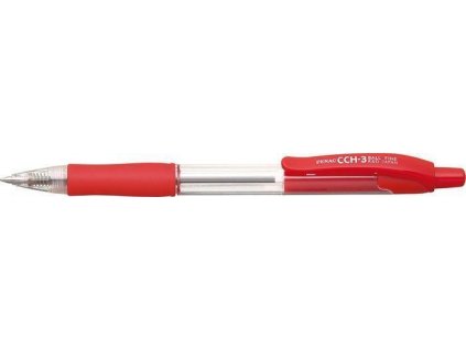 Kuličkové pero "CCH3", červená, 0,7mm, stiskací mechanismus, PENAC