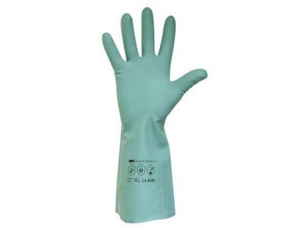 Ochranné rukavice, velikost 8, zelené