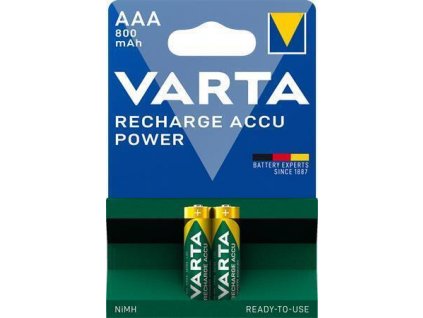 Nabíjecí baterie, AAA (mikrotužková), 2x800 mAh, přednabité, VARTA "Longlife Accu"
