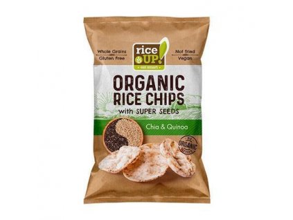 Rýžové chipsy "Bio", chia semínka a quinoa, 25 g, RICE UP