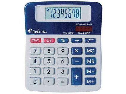 Kalkulačka, stolní "GVA-430AP", 8místný displej, VICTORIA