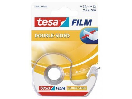 Lepicí páska "Tesafilm 57912", oboustranná, s odvíječem, 12 mm x 7,5 m, TESA