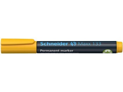 Permanentní popisovač "Maxx 133", žlutá, 1-4mm, klínový hrot, SCHNEIDER