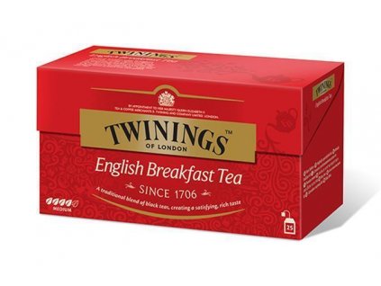 Čaj, černý, 25x2 g, TWININGS "English Breakfast"