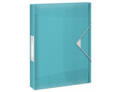 Box na spisy s gumičkou "Colour'Ice", modrá, 25 mm, PP, A4, ESSELTE