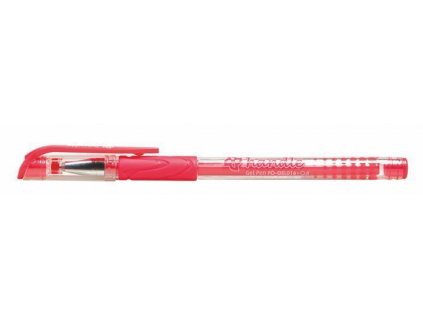 Gelové pero "Handle", červená, 0,2mm, s uzávěrem, FLEXOFFICE