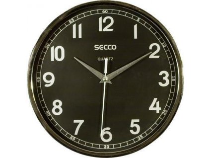 Nástěnné hodiny "Sweep second", 24,5 cm, rám - barva chrom, SECCO