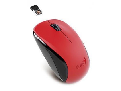 Myš, bezdrátová, optická, malá velikost, GENIUS "NX-700", červená