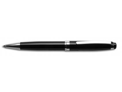 Kuličkové pero "Broadway", černá, bílý krystal SWAROVSKI®, 14 cm, ART CRYSTELLA® 1805XGF209