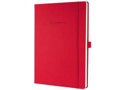 Záznamní kniha "Conceptum", červená, A4, linkovaný, 194 stran, SIGEL
