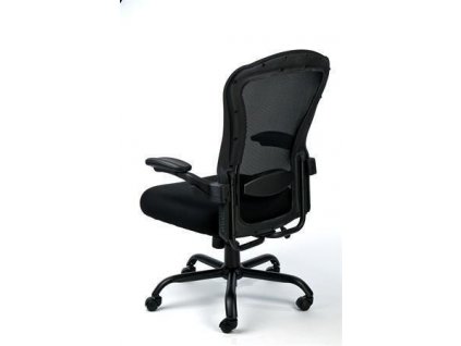 Manažerská židle "Grande", textilní, černá, černá základna, MaYAH