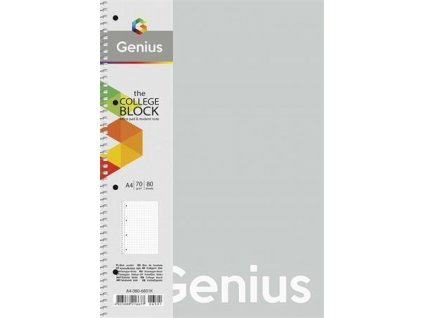 Spirálový sešit "Genius Pastel", mix motivů, linkovaný, A4, 80 listů, PP desky, SHKOLYARYK A4-080-68