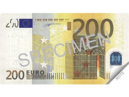 Poznámkový blok "200 Euro", 70 listů, 114 x 61,5mm, PANTA PLAST 0423-0056-99