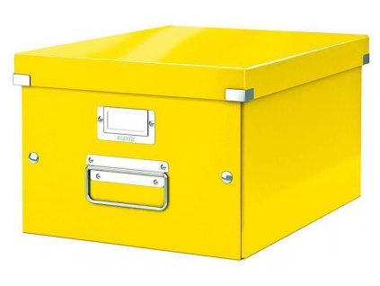 Krabice "Click&Store", žlutá, lesklá, A4, LEITZ