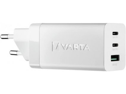 Síťová nabíječka "High Speed", 1x USB, 2x USB-C, 65W, VARTA 57956101401