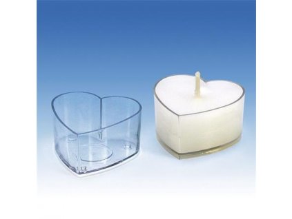 Čajová svíčka, forma, srdce, 5,2 x 2,5 cm