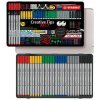 Linery "Creative Tips ARTY", sada, 6 pastelových barev, 5 šířek stopy, plechová krabička, STABILO 89