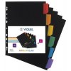Rozlišovače, černá, plastové, A4 Maxi, 6 listů, VIQUEL