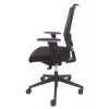 Kancelářská židle "Star, černé čalounění, síťované opěradlo, černý podstavec, MAYAH CM3008