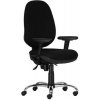 Kancelářská židle "Estela XXL", černá, látkový potah, chromová podnož