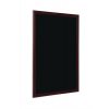 Černá informační tabule, pro popis křídou, 45x60cm, barva rámu cherry