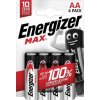 Batterie, AAA (mikrotužková), 4 ks, ENERGIZER "Max"