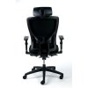Manažerská židle "Greg", nastavitelné područky, textilní, černá, černá základna, MaYAH