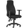Kancelářská židle "HUFO", černá, černý kříž, potah mesh, kolečka na tvrdou podlahu