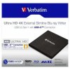 Blu-ray vypalovačka "Slimeline", (externí), 4K Ultra HD, USB 3.1 GEN 1, USB-C, VERBATIM