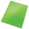 Desky s rychlovazačem "Wow", zelená,  A4, laminovaný karton, LEITZ