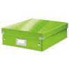 Krabice "Click&Store", zelená, vel. M, PP/ karton, organizér, lesklá, LEITZ