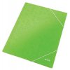 Desky s gumičkou "Wow", zelená, lesklé, 15 mm, karton, A4, LEITZ
