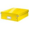Organizační krabice "Click&Store", žlutá, vel. M, PP/ karton, lesklá, LEITZ