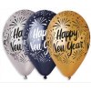 Balónek, Happy New Year, mix barev, 33 cm