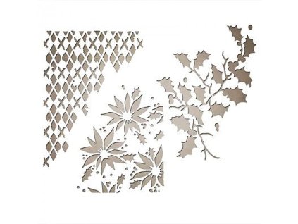 Mixed Vánoce-kovová vyřezávací šablona