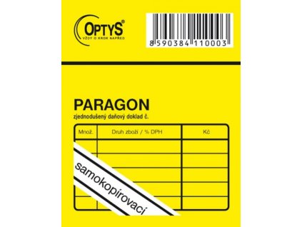 Obchodní paragon propisující OP 1100